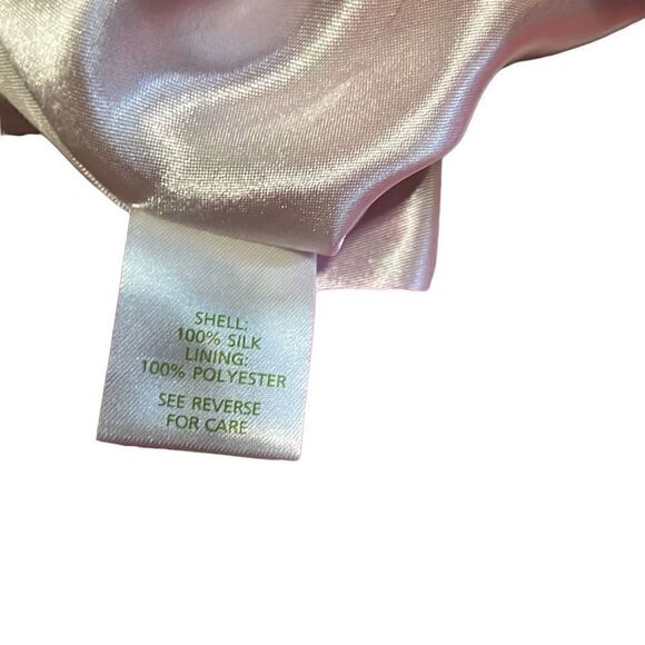 Lilly Pulitzer Silk Pink Green Floral Flutter Sleeve A-Line Dress V-Neck sz 00 - Picture 9 of 9